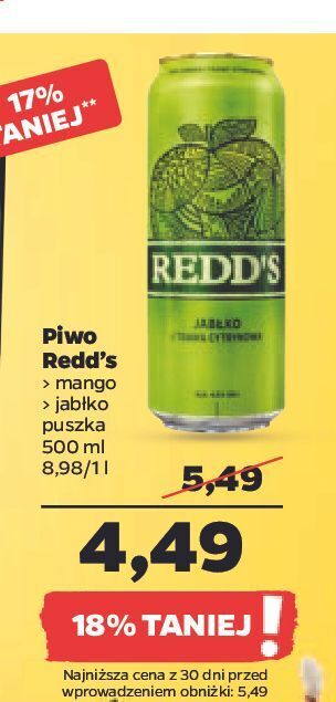 Netto Piwo redd's jabłko i trawa cytrynowa oferta