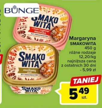 Carrefour Bunge Margaryna Smakowita 450g oferta
