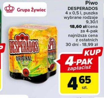 Carrefour Grupa Żywiec Piwo Desperados 0,5l oferta