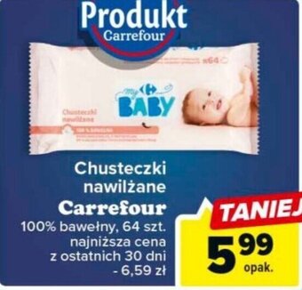 Carrefour Carrefour Chusteczki nawilżane 64szt. oferta