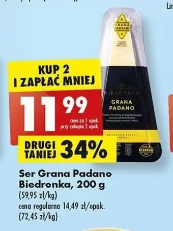 Biedronka Biedronka Ser Grana Padano 200g oferta