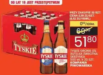 Wafelek Kompania Piwowarska Tyskie Gronie 0% 20x500ml oferta