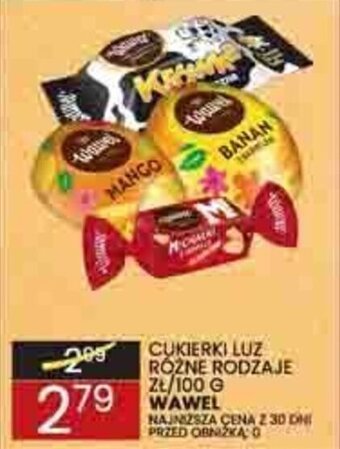 Wafelek Wawel cukierki luz 100g oferta
