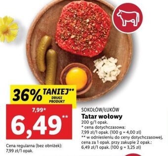 Lidl Sokołów/Łuków Tatar wołowy 200g oferta