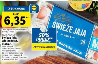 Lidl Jaja świeże kl. m złota nioska oferta