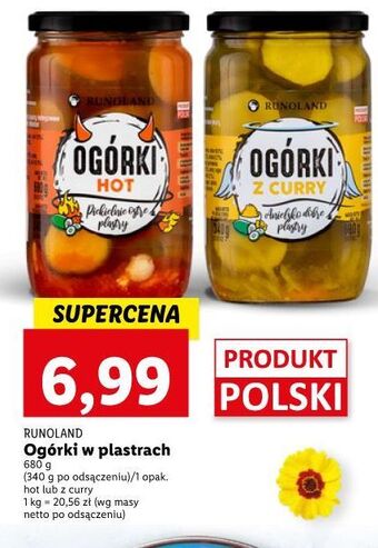 Lidl Ogórki hot runoland oferta