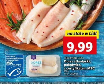 Lidl Dorsz atlantycki - polędwica targ rybny lidla oferta
