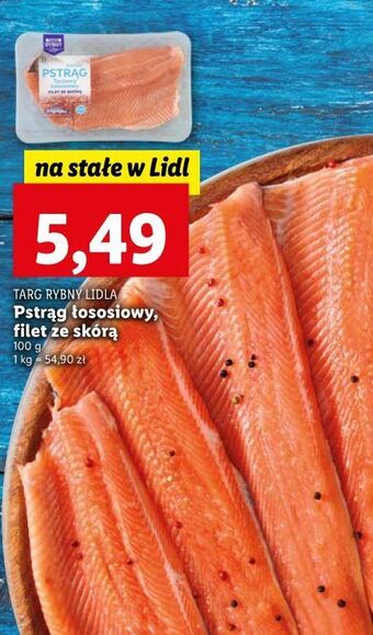 Lidl Pstrąg łososiowy filet ze skórą targ rybny lidla oferta