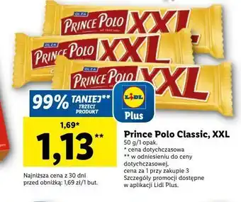 Lidl Wafelek classic prince polo xxl oferta