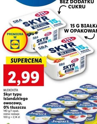 Lidl Jogurt truskwaka-banan mlekovita sba skyr oferta