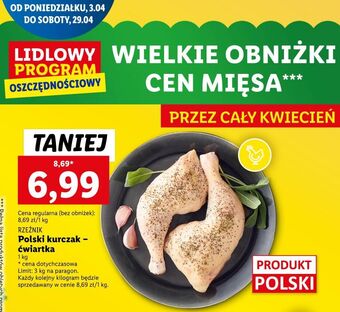 Lidl Ćwiartka z kurczaka rzeźnik codzienna dostawa oferta