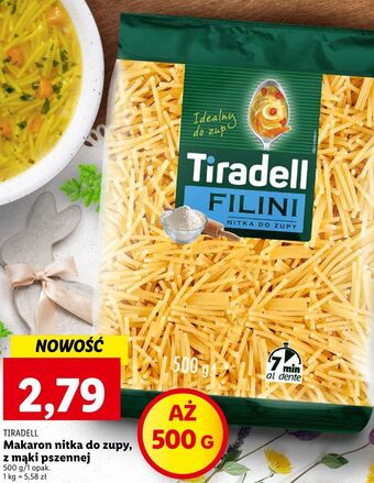 Lidl Makaron filini tiradell oferta