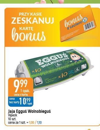E.Leclerc Jajka z wolnego wybiegu egguś wolnobieguś oferta