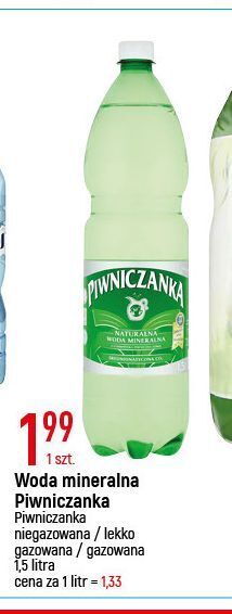 E.Leclerc Woda lekko gazowana piwniczanka oferta