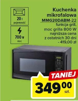 Carrefour Kuchenka mikrofalowa mmg20dabm-22 mandine oferta
