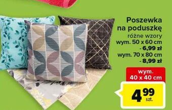 Carrefour Poszewka na poduszkę 40 x cm oferta