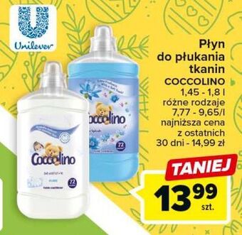 Carrefour Płyn do płukania sensitive coccolino oferta