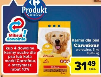 Carrefour Karma dla psa wołowina carrefour companino oferta