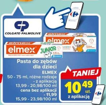 Carrefour Pasta do zębów dla dzieci w wieku 0-6 lat elmex junior oferta