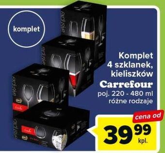 Carrefour Komplet kieliszków do wina carrefour oferta