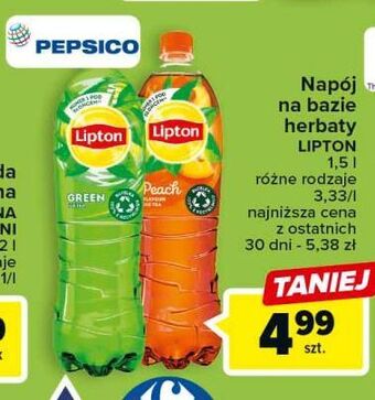 Carrefour Herbata mrożona peach lipton ice tea oferta