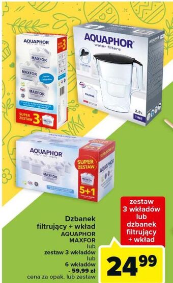 Carrefour Dzbanek filtrujący time 2.5l + 3 wkłady aquaphor oferta