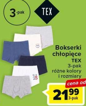 Carrefour Bokserki chłopięce tex oferta