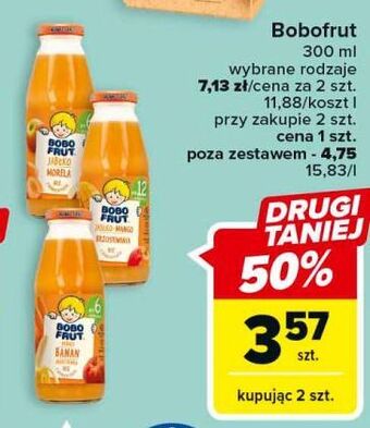 Carrefour Sok jabłko banan i marchewka bobo frut oferta