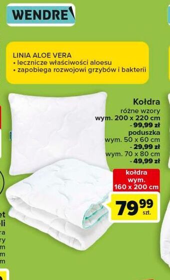 Carrefour Kołdra aloe vera 160 x 200 cm wendre oferta