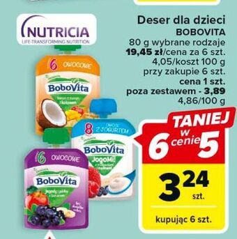 Carrefour Mus banan z mango i kokosem bobovita oferta