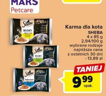 Carrefour Karma dla kota mix smaków sheba delicacy in jelly oferta