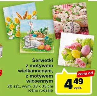 Carrefour Serwetki wiosenne wym. 33 x cm oferta