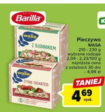 Carrefour Pieczywo z błonnikiem wasa oferta