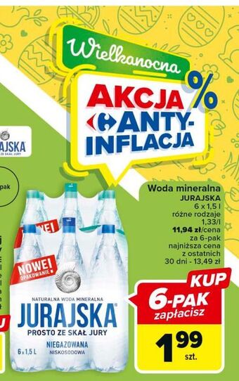 Carrefour Woda niegazowana jurajska oferta
