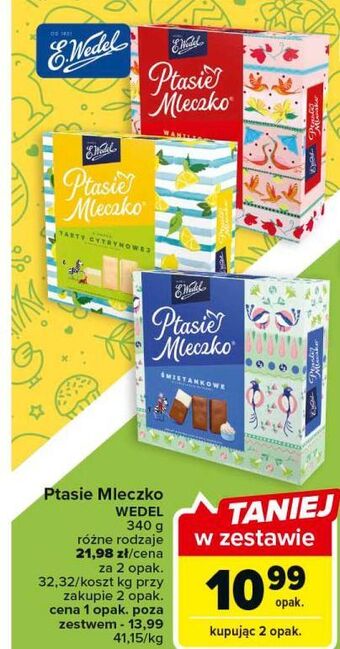 Carrefour Czekoladki waniliowe e. wedel ptasie mleczko oferta