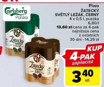 Carrefour Piwo zatecky svetly lezak oferta