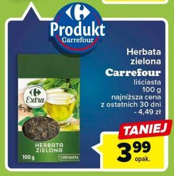 Carrefour Herbata zielona naturalna carrefour oferta