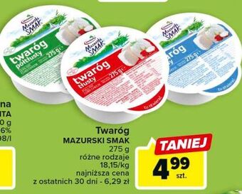 Carrefour Twaróg półtłusty mazurski smak oferta