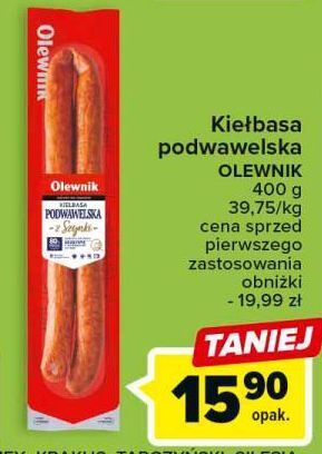 Carrefour Kiełbasa podwawelska olewnik oferta