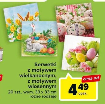 Carrefour Serwetki wiosenne wym. 33 x 33 cm oferta