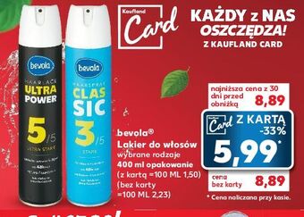 Kaufland Lakier do włosów ultra power bevola oferta