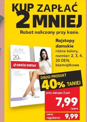 Kaufland Rajstopy damskie laura 20 den sesto senso oferta