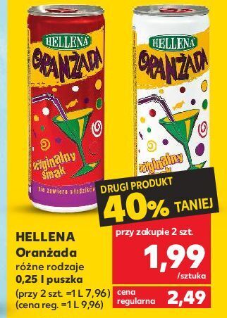 Kaufland Oranżada czerwona hellena oferta