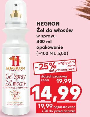 Kaufland Gel spray mocny hegron oferta