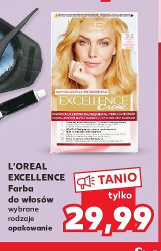 Kaufland Farba do włosów bardzo jasny blond złocisty 9.3 l'oreal excellence creme oferta