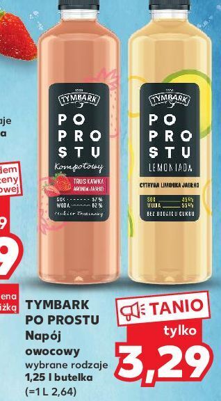 Kaufland Napój truskawka tymbark po prostu oferta