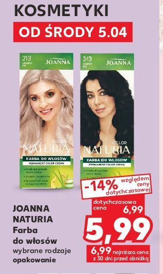 Kaufland Farba do włosów 243 czarny bez joanna naturia color oferta