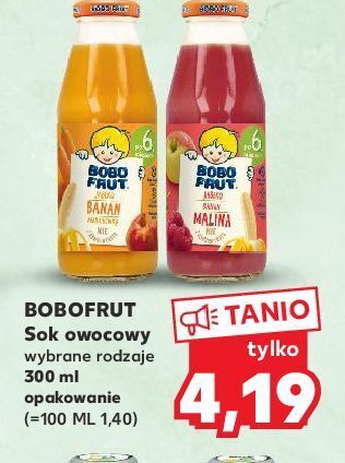 Kaufland Sok jabłko banan i marchewka bobo frut oferta