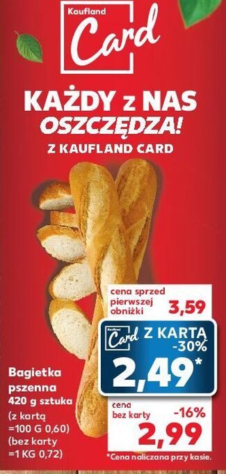 Kaufland Bagietka pszenna oferta