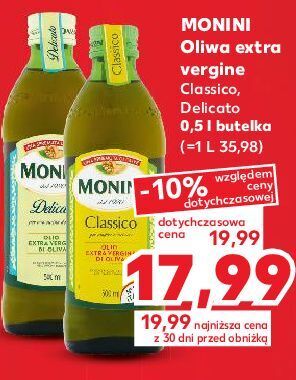 Kaufland Oliwa z oliwek extra vergine monini delicato oferta